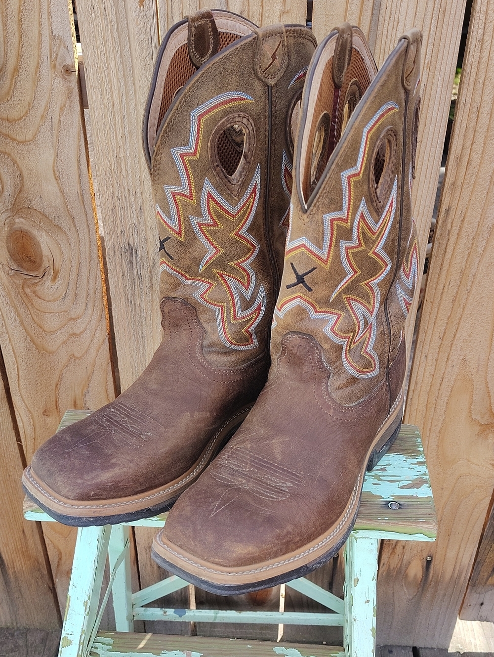 Twisted X Western Cowboy Boots with Multicolor Stitching